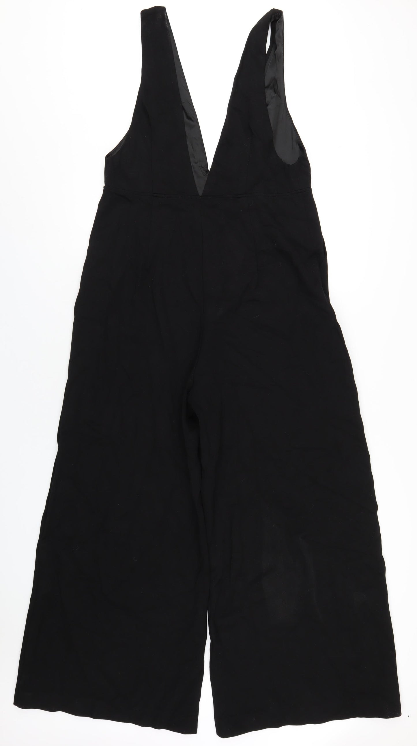 Mint Velvet Womens Black Viscose Jumpsuit One-Piece Size 14 L29 in Zip