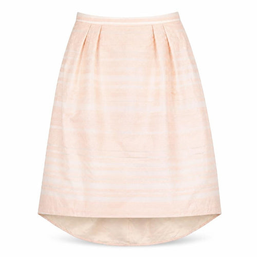 Oasis Womens Pink Striped Acrylic A-Line Skirt Size 10 Zip