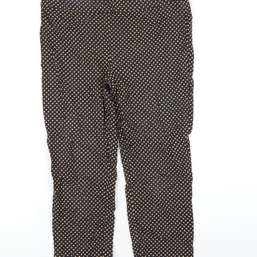 Adrienne Vittadini Womens Blue Polka Dot Viscose Capri Trousers Size 4 L25 in Regular