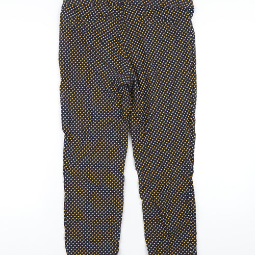 Adrienne Vittadini Womens Blue Polka Dot Viscose Capri Trousers Size 4 L25 in Regular