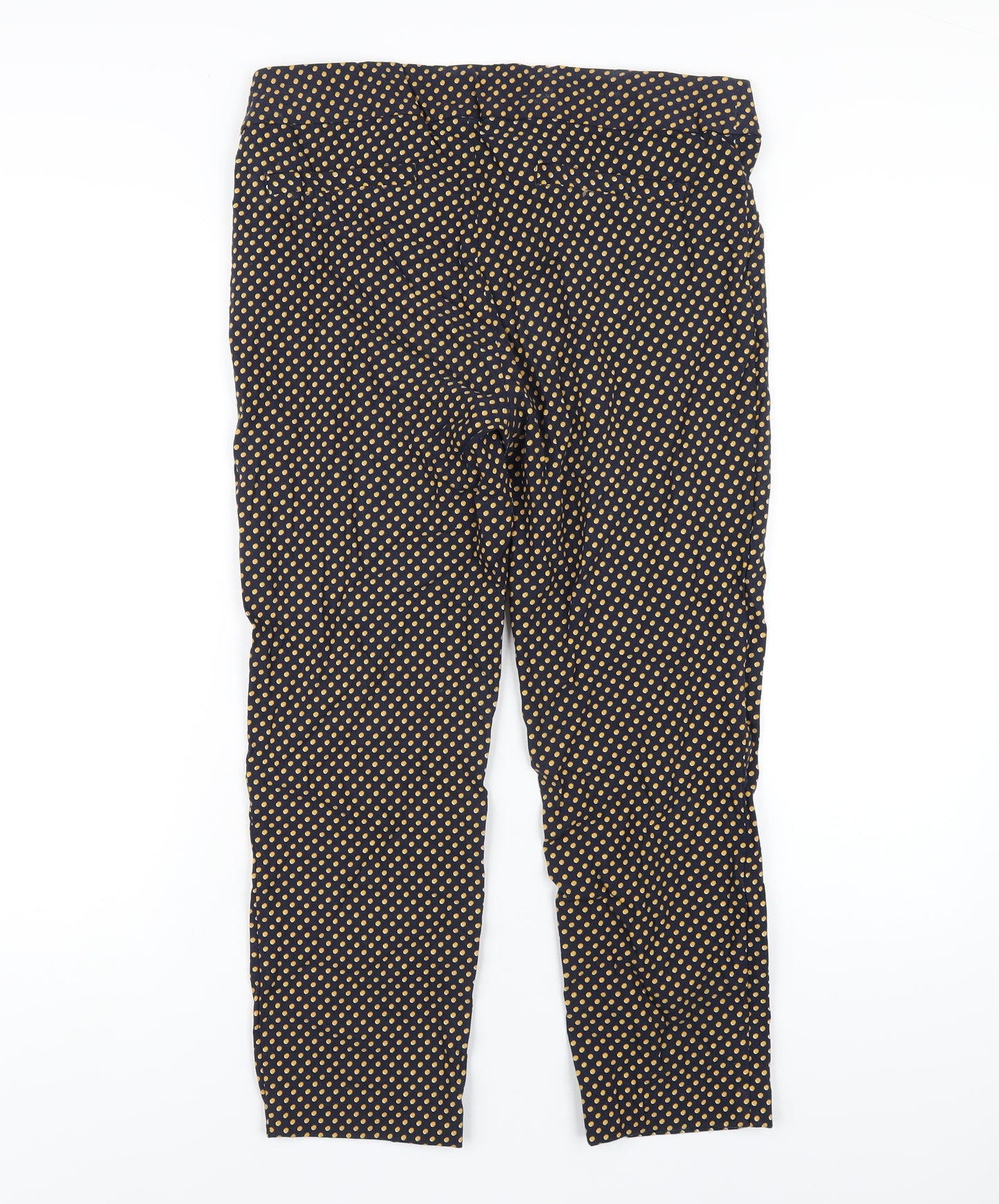 Adrienne Vittadini Womens Blue Polka Dot Viscose Capri Trousers Size 4 L25 in Regular