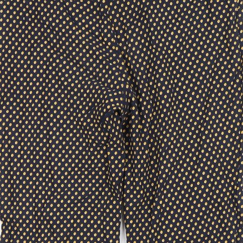 Adrienne Vittadini Womens Blue Polka Dot Viscose Capri Trousers Size 4 L25 in Regular