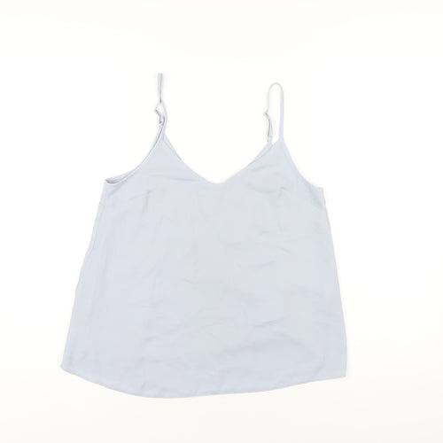 ASOS Womens Blue Polyester Camisole T-Shirt Size 8 V-Neck