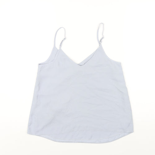 ASOS Womens Blue Polyester Camisole T-Shirt Size 8 V-Neck