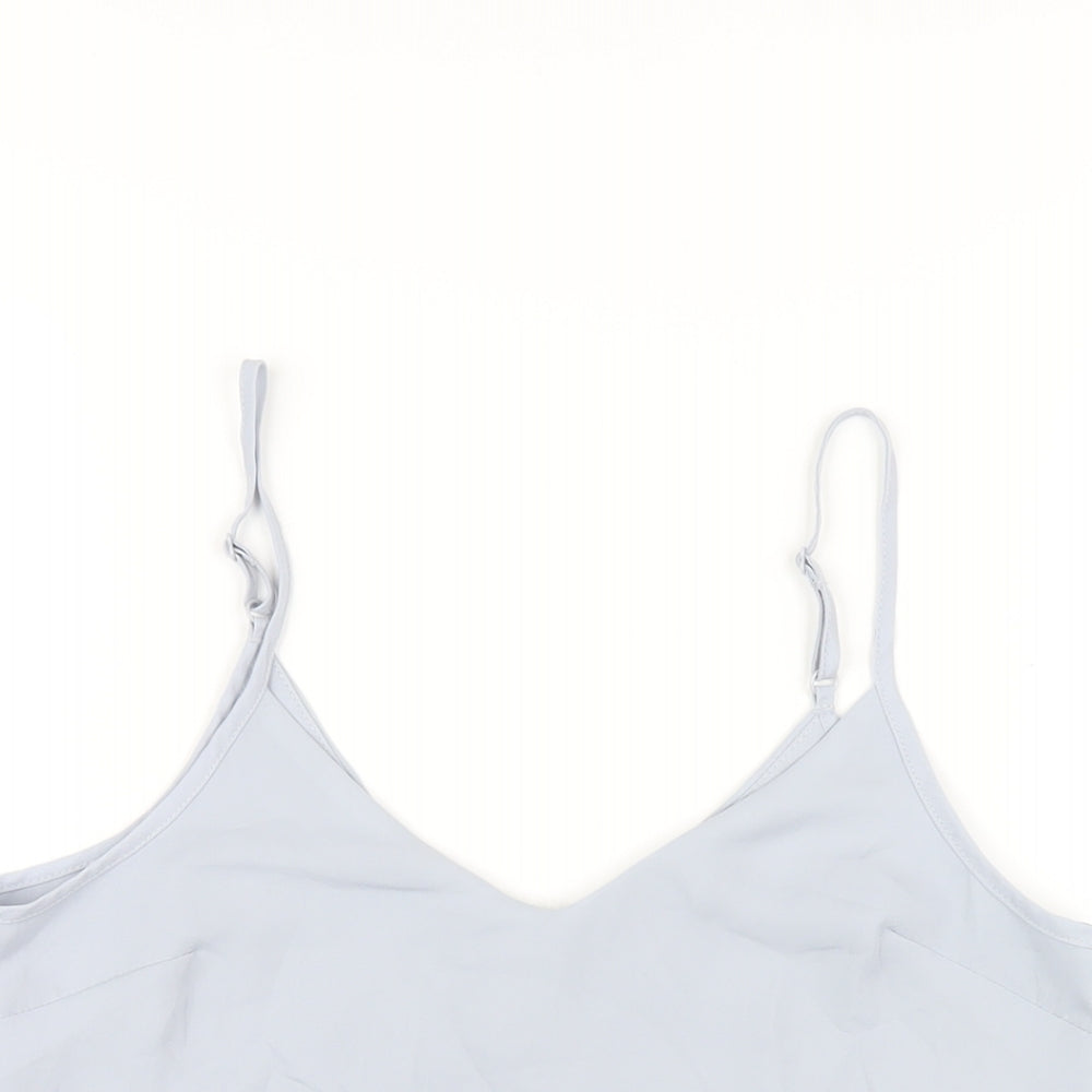 ASOS Womens Blue Polyester Camisole T-Shirt Size 8 V-Neck