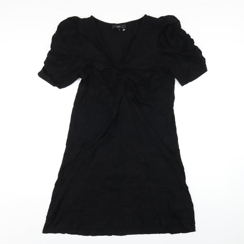 NEXT Womens Black Viscose A-Line Size 12 V-Neck Pullover
