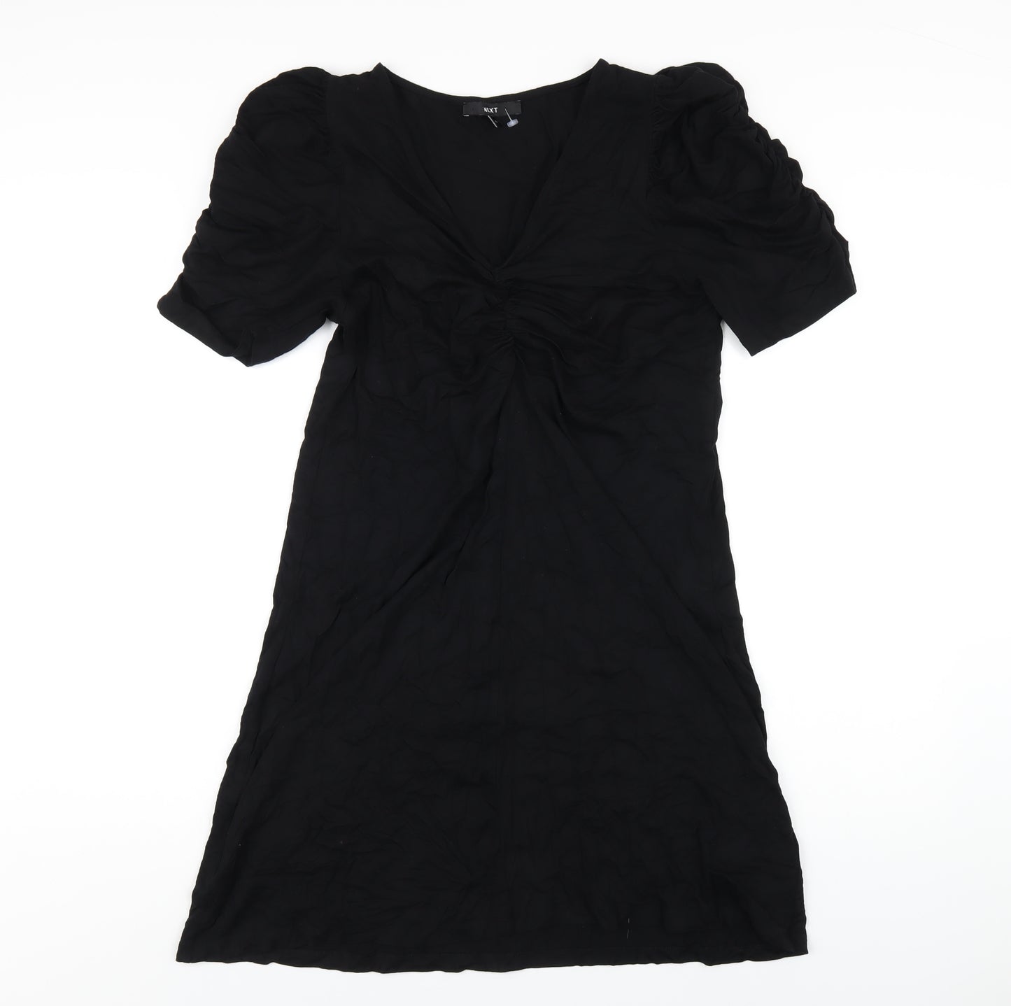 NEXT Womens Black Viscose A-Line Size 12 V-Neck Pullover