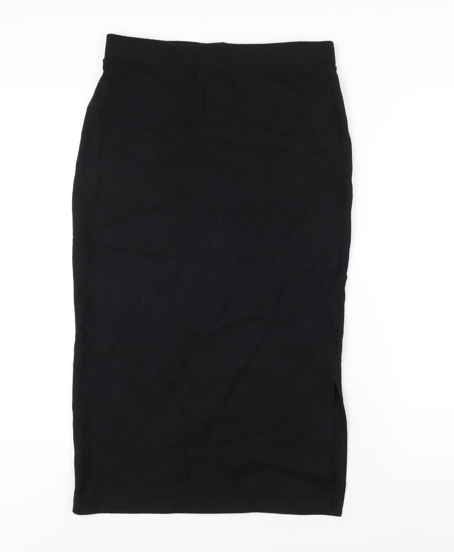 Marks and Spencer Womens Black Polyester Straight & Pencil Skirt Size 10