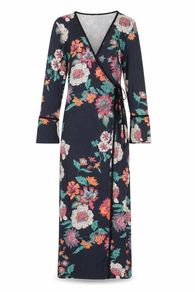Boohoo Womens Multicoloured Floral Polyester Wrap Dress Size 8 V-Neck Tie