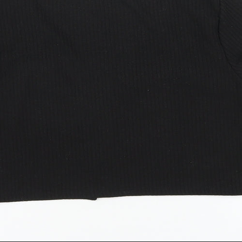 H&M Womens Black Polyester Basic T-Shirt Size M Scoop Neck
