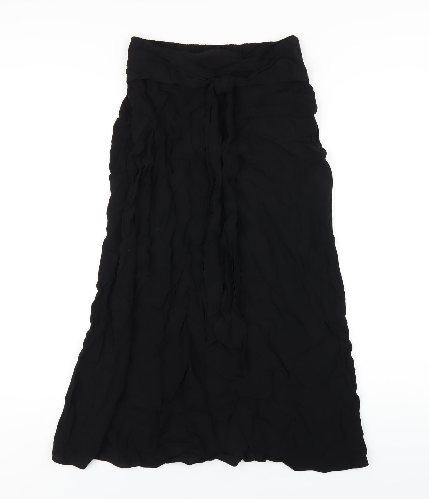Marks and Spencer Womens Black Viscose A-Line Skirt Size 8