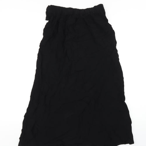 Marks and Spencer Womens Black Viscose A-Line Skirt Size 8