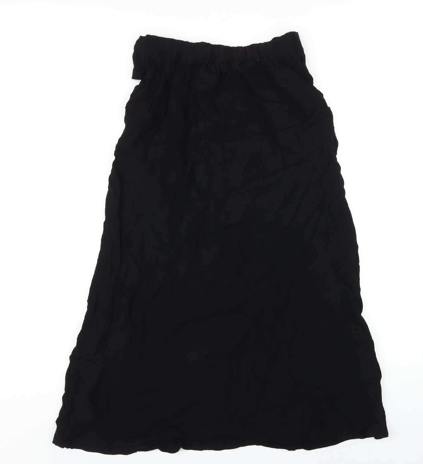 Marks and Spencer Womens Black Viscose A-Line Skirt Size 8