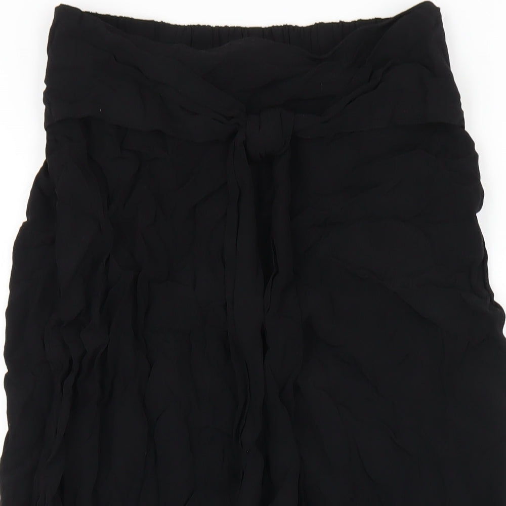 Marks and Spencer Womens Black Viscose A-Line Skirt Size 8