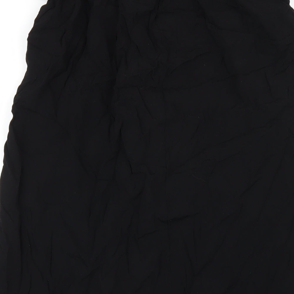 Marks and Spencer Womens Black Viscose A-Line Skirt Size 8