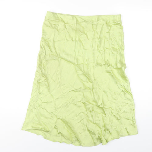 H&M Womens Green Viscose A-Line Skirt Size M