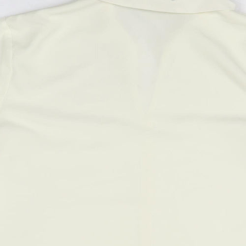 AMARANTO Womens Ivory Polyester Basic Blouse Size 14 Collared