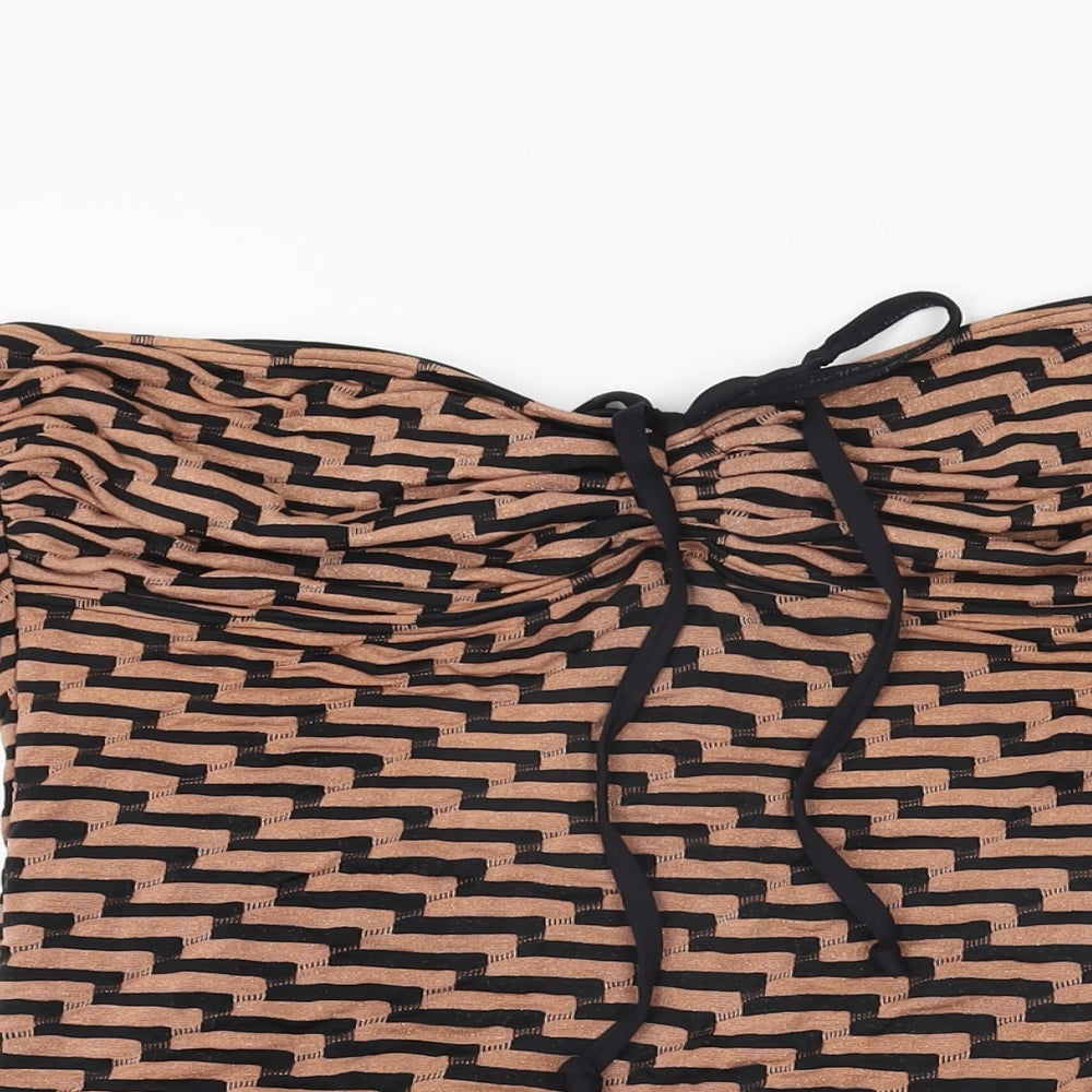 NEXT Womens Gold Geometric Nylon One Piece Size 16