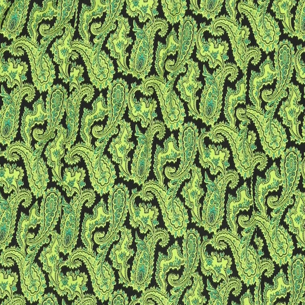 Topshop Womens Green Paisley Polyester Flare Skirt Size 16 Button