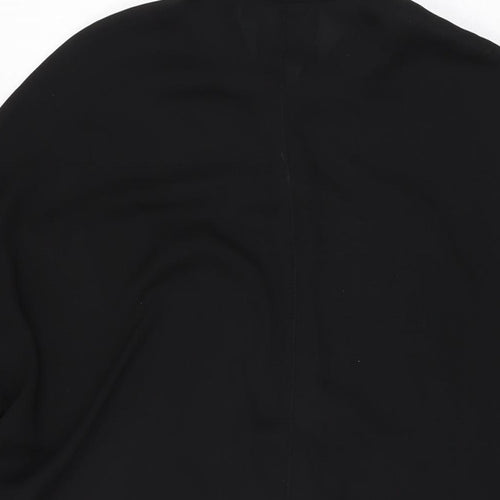 ASOS Womens Black Polyester Shirt Dress Size 10 Collared Button
