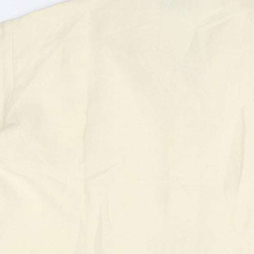 Wallis Womens Ivory Polyester Basic Button-Up Size 14 Collared