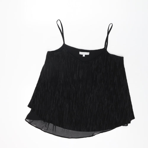Red Herring Womens Black Viscose Camisole T-Shirt Size 12 Scoop Neck