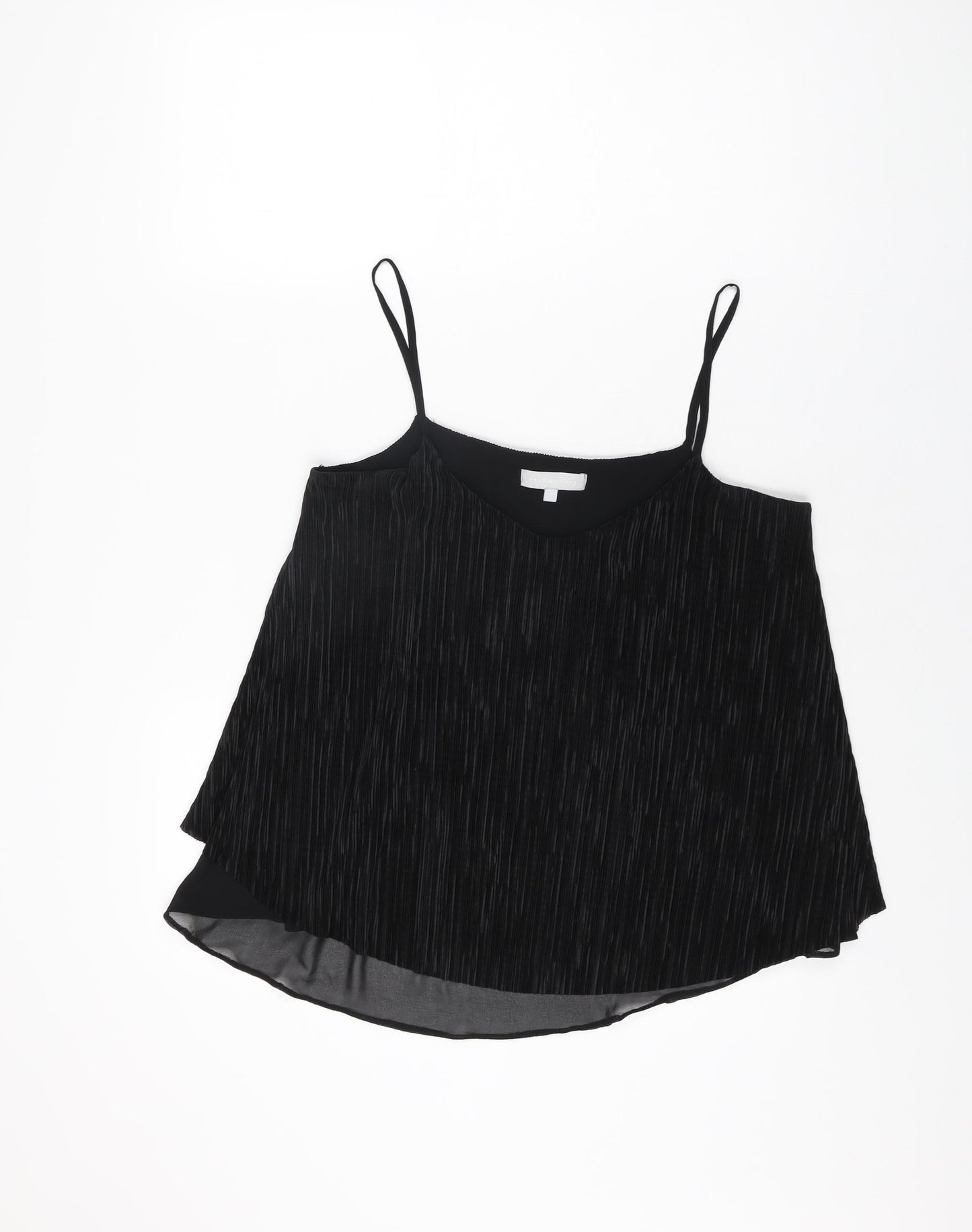 Red Herring Womens Black Viscose Camisole T-Shirt Size 12 Scoop Neck