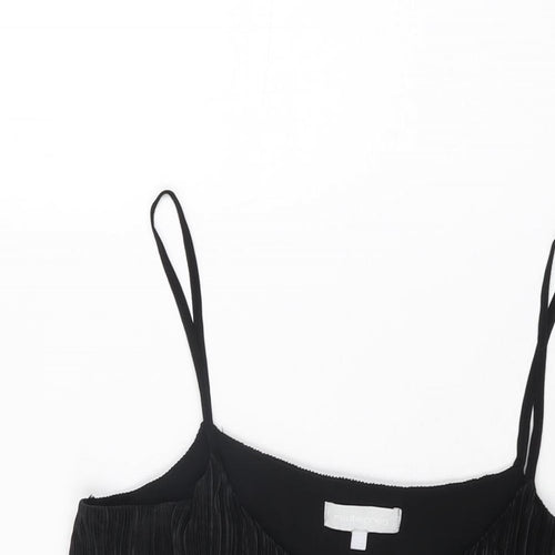 Red Herring Womens Black Viscose Camisole T-Shirt Size 12 Scoop Neck