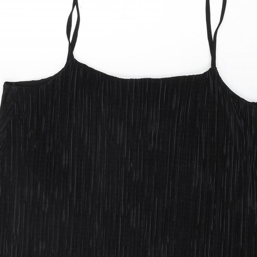 Red Herring Womens Black Viscose Camisole T-Shirt Size 12 Scoop Neck
