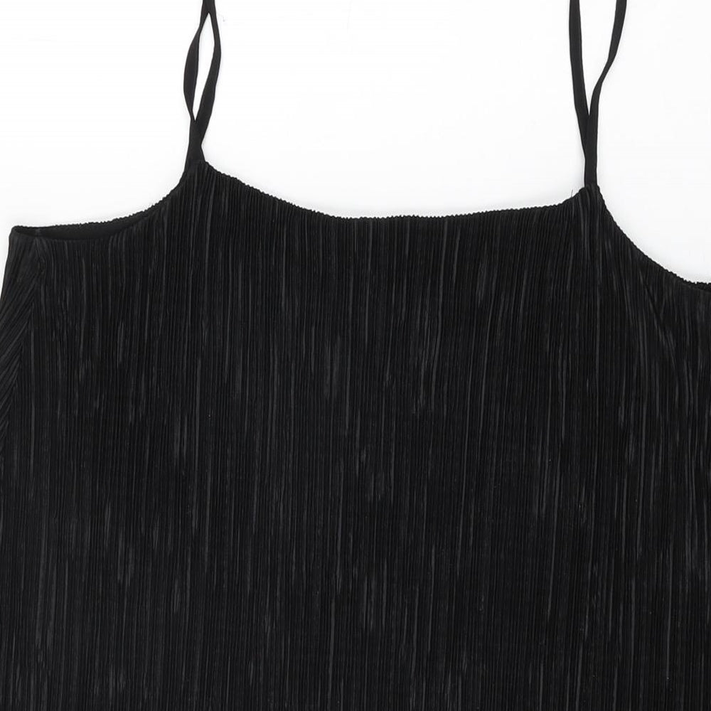 Red Herring Womens Black Viscose Camisole T-Shirt Size 12 Scoop Neck
