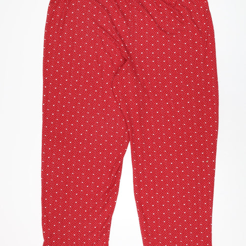 Charter Club Womens Red Polka Dot Polyester Top Pyjama Pants Size 2XL