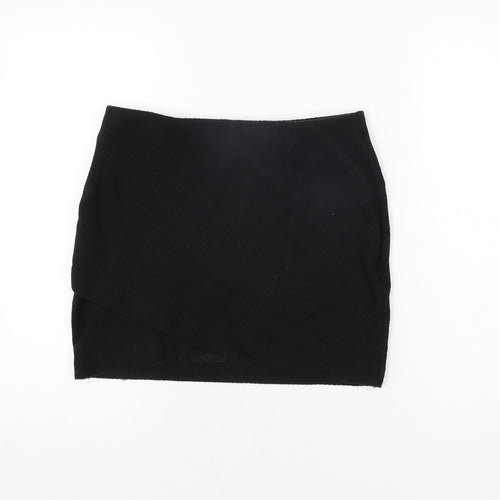 H&M Womens Black Cotton Mini Skirt Size S