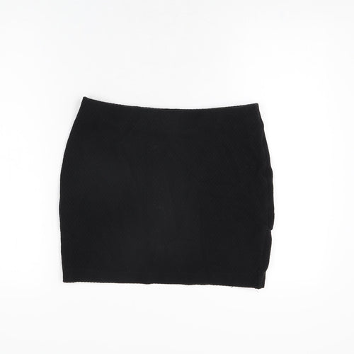 H&M Womens Black Cotton Mini Skirt Size S
