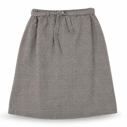 Angela Gore Womens Brown Plaid Polyester Swing Skirt Size 18 Tie