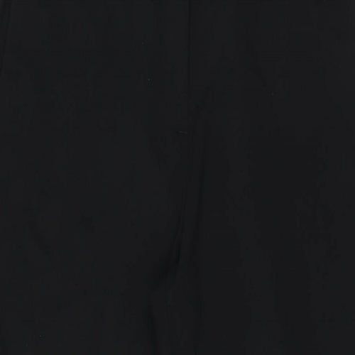 Marks and Spencer Womens Black Polyester Trousers Size 12 L27.5 in Regular Zip