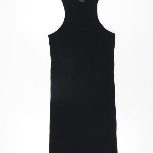 PRETTYLITTLETHING Womens Black Polyamide Mini Size S Round Neck Pullover