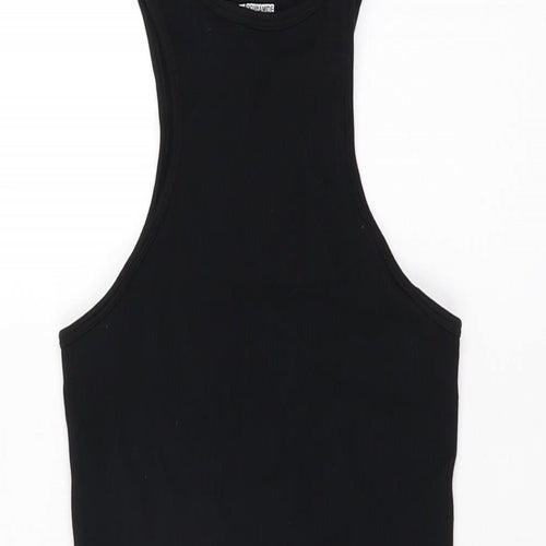 PRETTYLITTLETHING Womens Black Polyamide Mini Size S Round Neck Pullover
