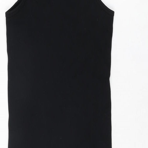 PRETTYLITTLETHING Womens Black Polyamide Mini Size S Round Neck Pullover
