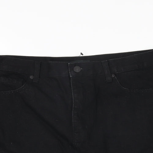 Uniqlo Womens Black Cotton A-Line Skirt Size 27 in Zip