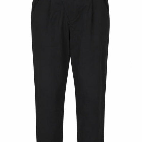 MissLook Womens Black Cotton Trousers Size L L30 in Regular Zip