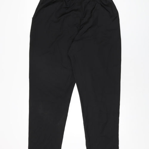 MissLook Womens Black Cotton Trousers Size L L30 in Regular Zip