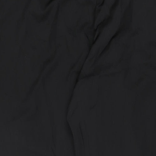 MissLook Womens Black Cotton Trousers Size L L30 in Regular Zip