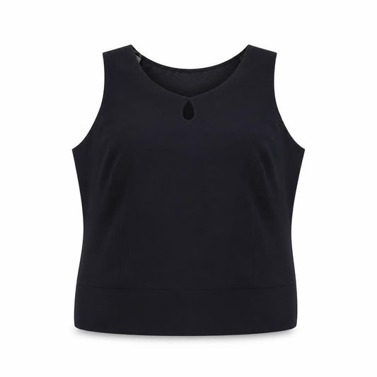 Front view of Roman women’s blue polyester basic t-shirt, size UK 20, v-neck