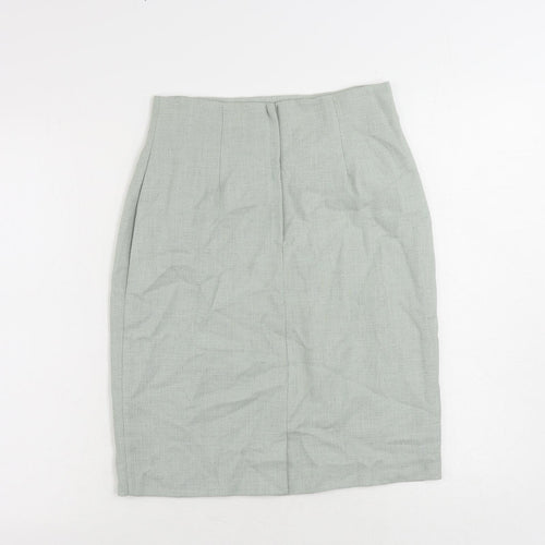 Atrium Womens Green Viscose Straight & Pencil Skirt Size 12 Zip