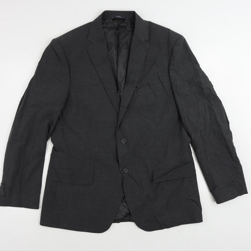 Marks and Spencer Mens Grey Wool Jacket Suit Jacket Size 42 Regular