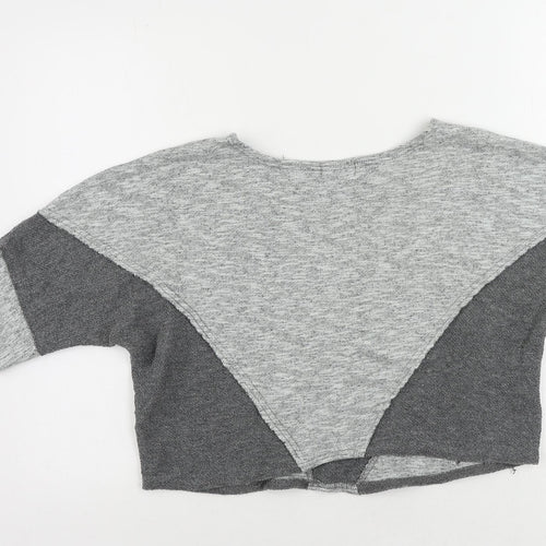 Topshop Womens Grey Cotton Pullover Sweatshirt Size S Pullover - Size S-M