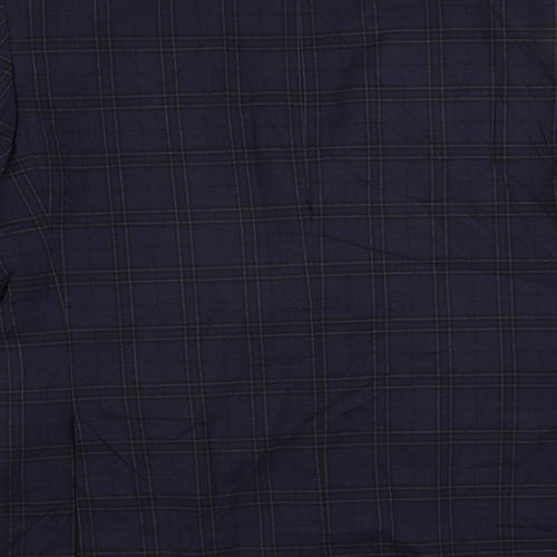 Marks and Spencer Mens Blue Plaid Polyester Jacket Suit Jacket Size 40 Regular