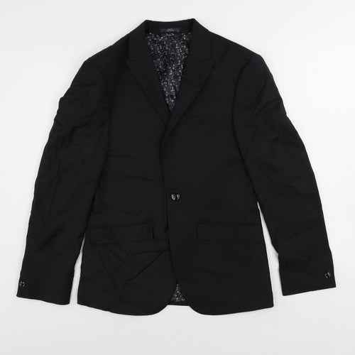 Marks and Spencer Mens Purple Polyester Jacket Suit Jacket Size 34 Regular