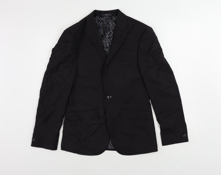 Marks and Spencer Mens Purple Polyester Jacket Suit Jacket Size 34 Regular