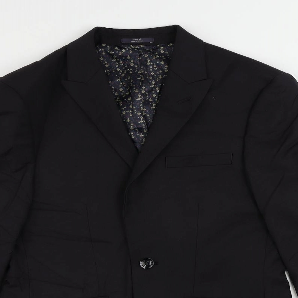 Marks and Spencer Mens Purple Polyester Jacket Suit Jacket Size 34 Regular